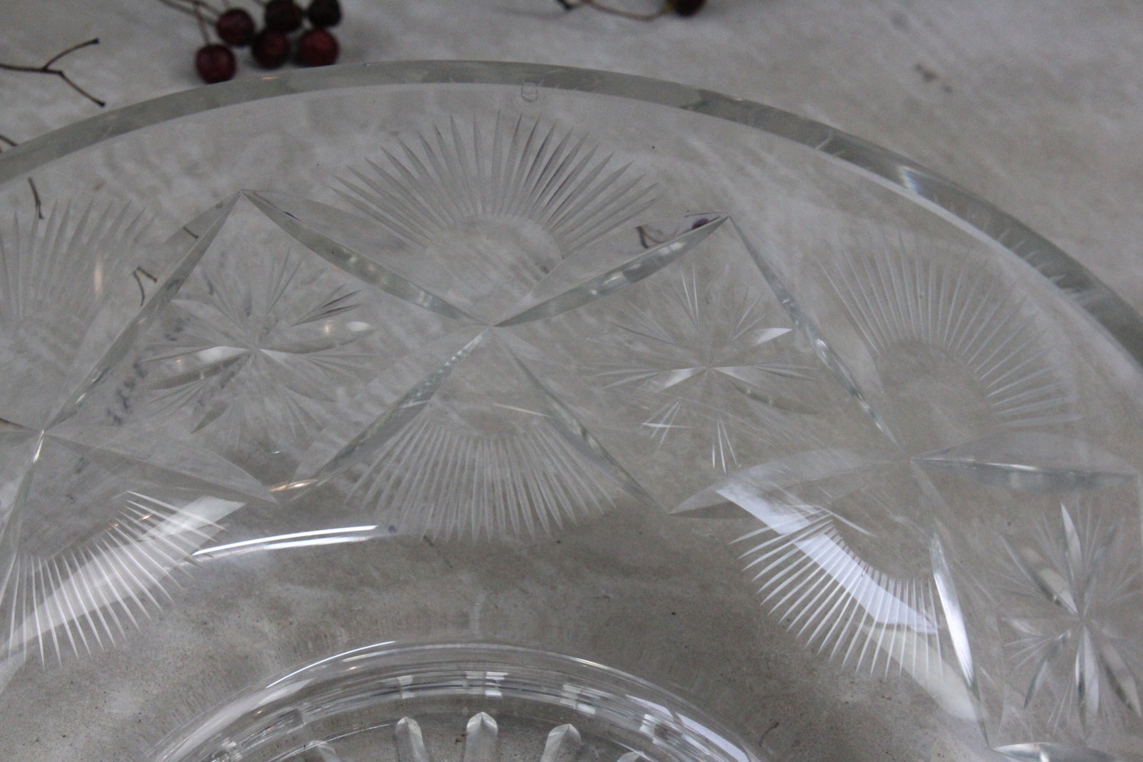 Cut Glass Trifle Serving Bowl - Kernow Furniture