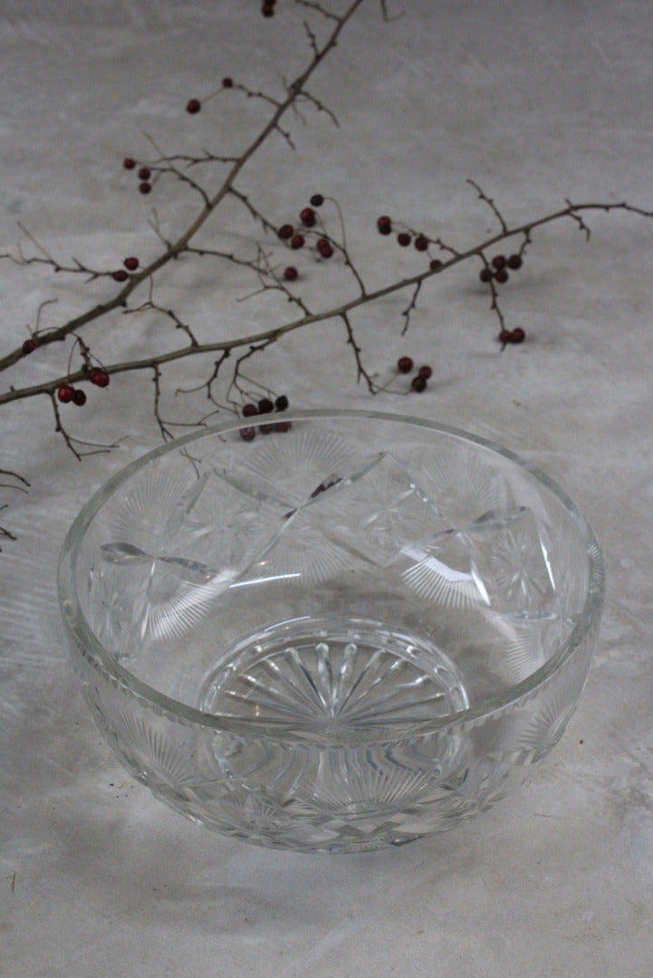 Cut Glass Trifle Serving Bowl - Kernow Furniture