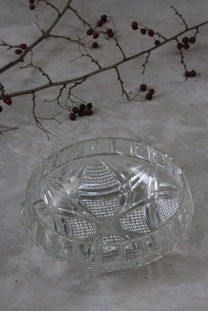 Vintage Pressed Glass Bowl - Kernow Furniture