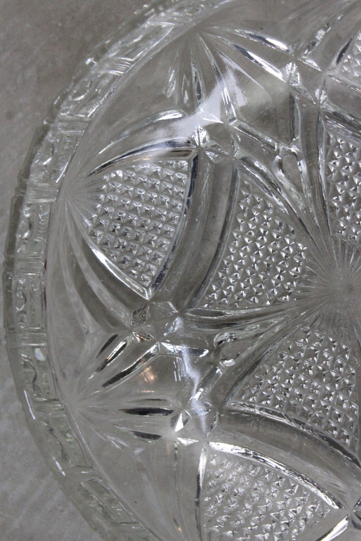 Vintage Pressed Glass Bowl - Kernow Furniture