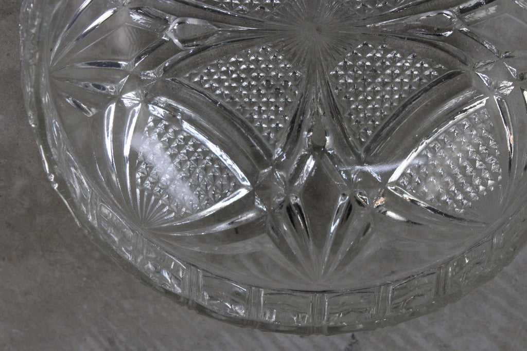 Vintage Pressed Glass Bowl - Kernow Furniture