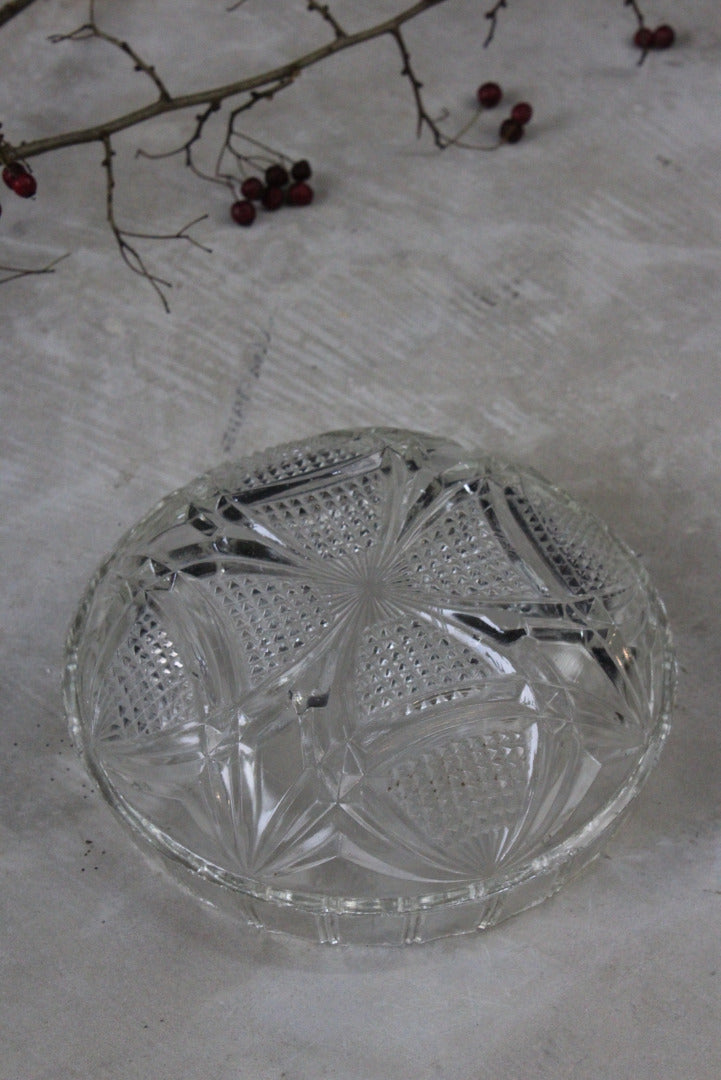 Vintage Pressed Glass Bowl - Kernow Furniture