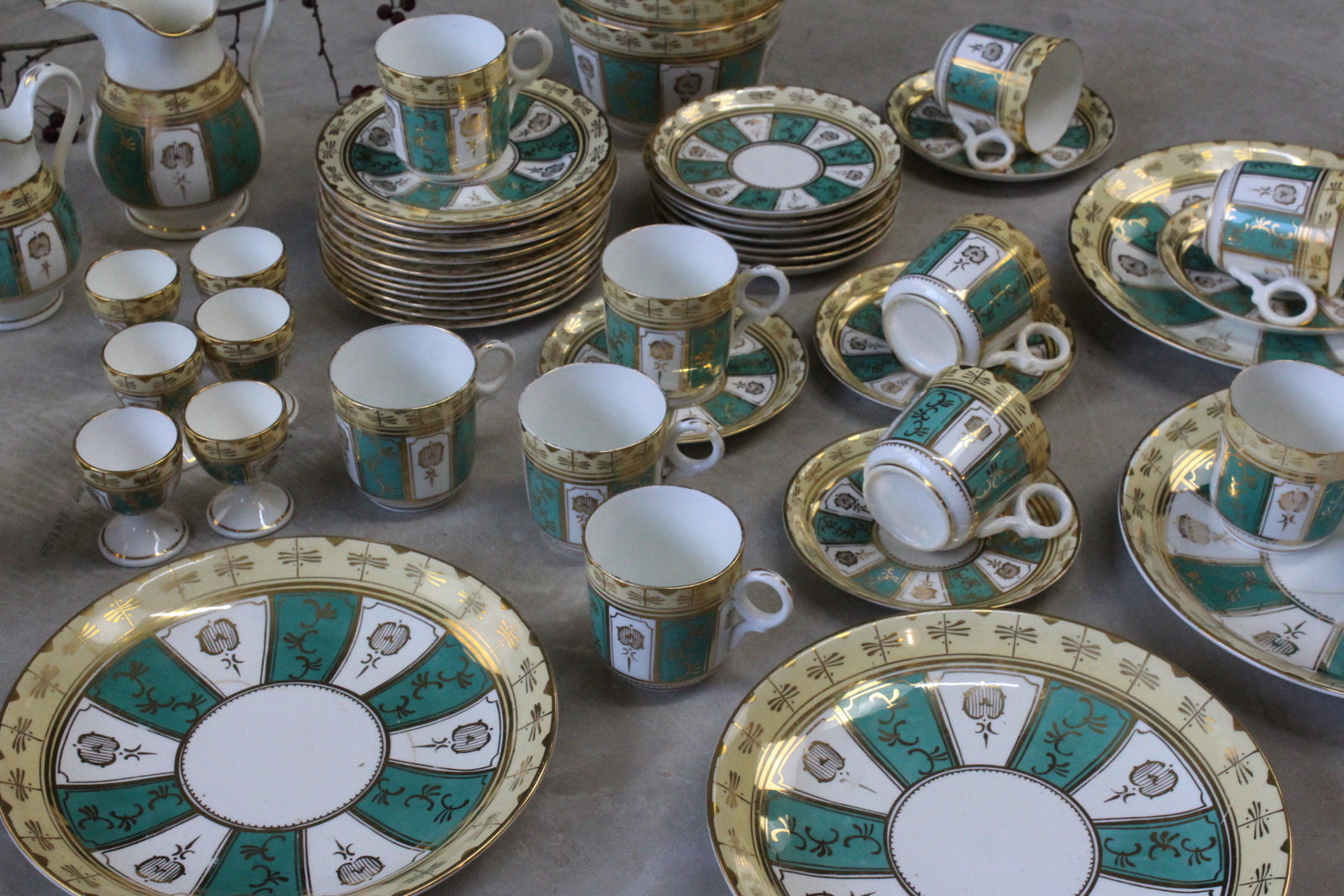 Antique Vienna Porcelain Breakfast Service - Kernow Furniture