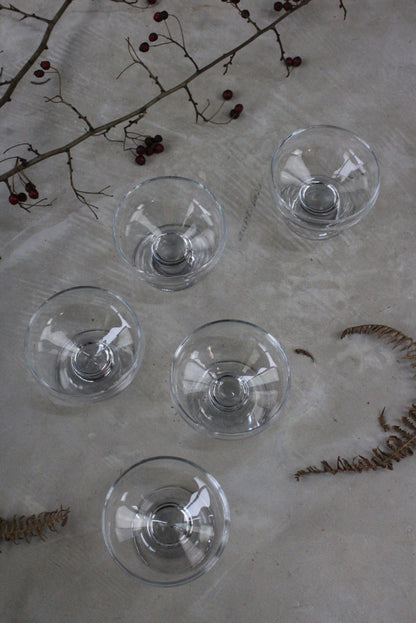 5 Glass Dessert Bowls - Kernow Furniture