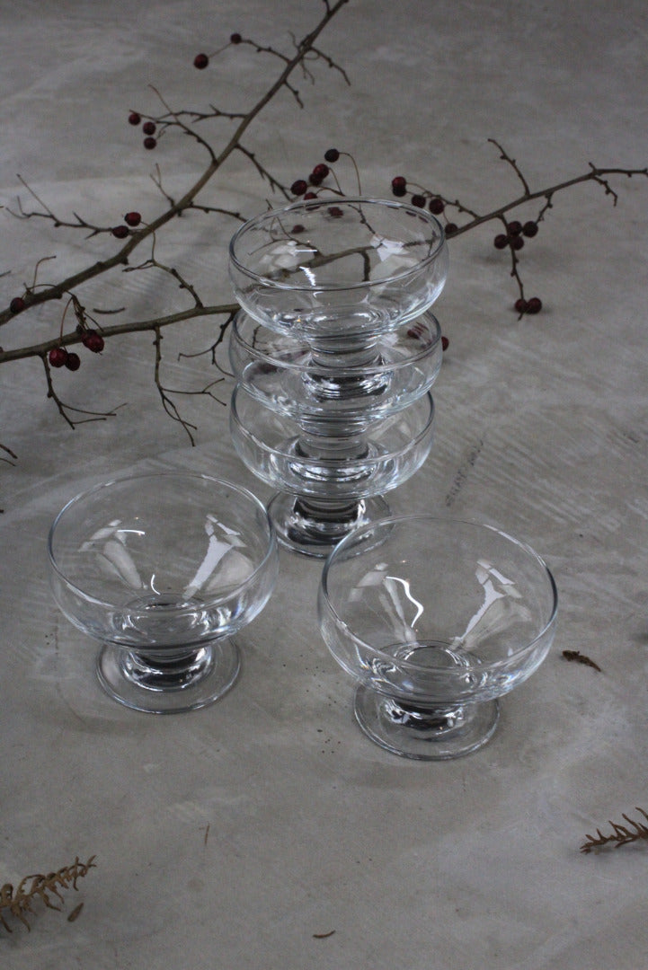 5 Glass Dessert Bowls - Kernow Furniture