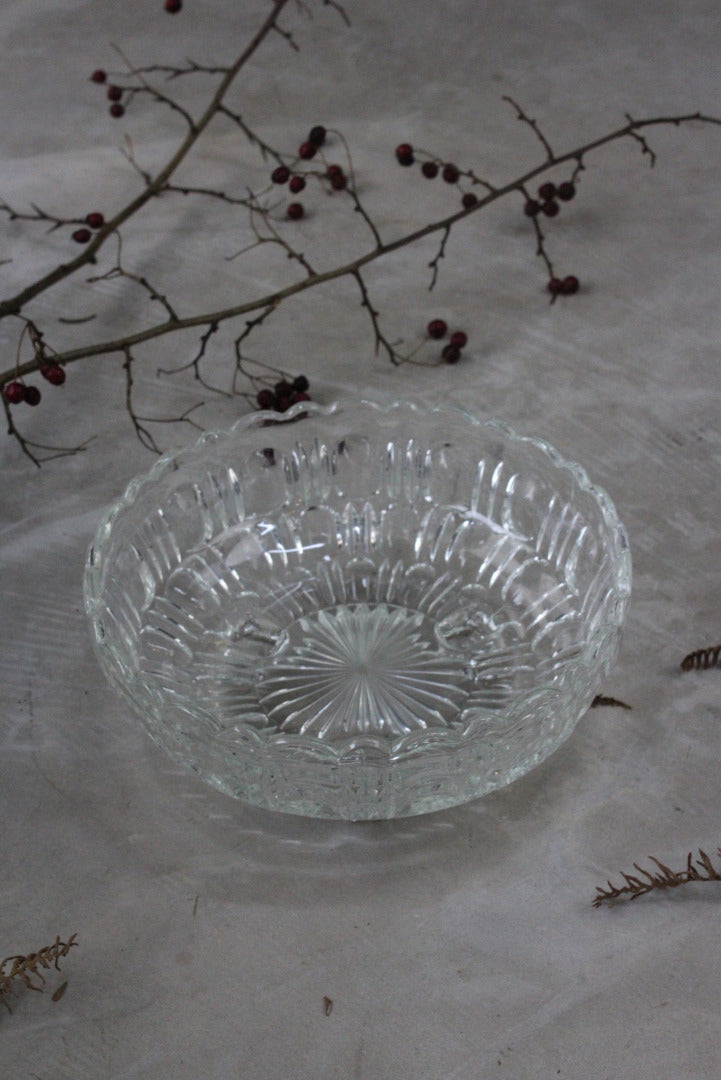 Vintage Pressed Glass Dessert Bowl - Kernow Furniture