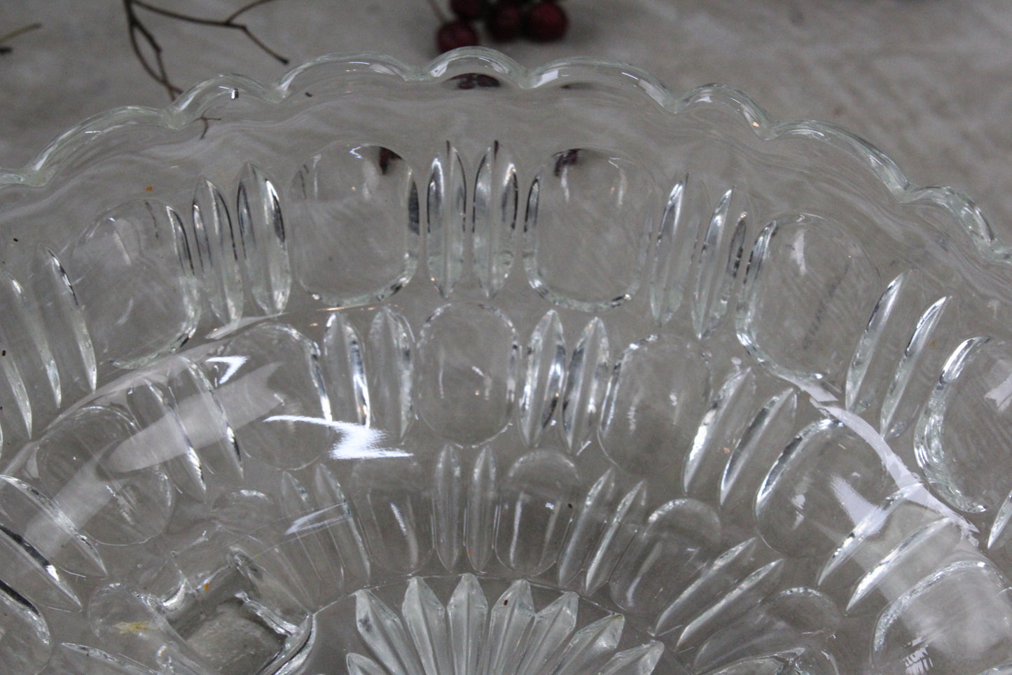 Vintage Pressed Glass Dessert Bowl - Kernow Furniture