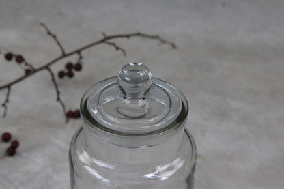 3 Vintage Glass Sweet Jar - Kernow Furniture