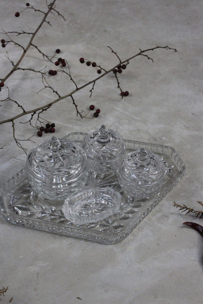 Glass Dressing Table Set - Kernow Furniture