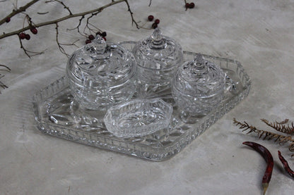 Glass Dressing Table Set - Kernow Furniture