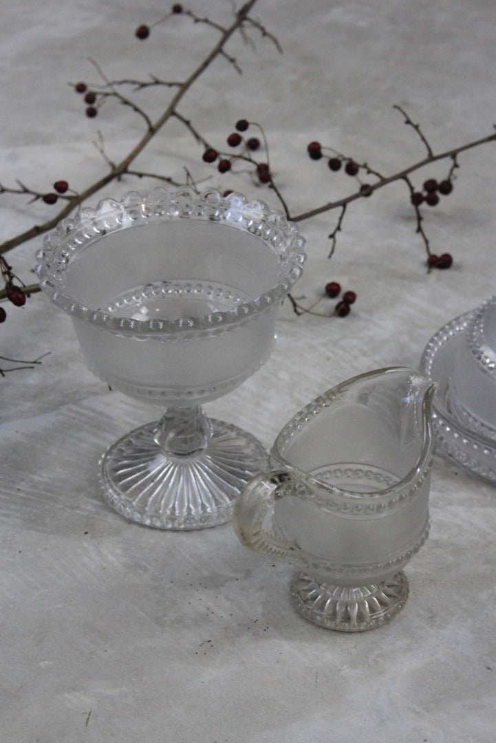 Glass Set: Jug Compote Cheese Dome - Kernow Furniture