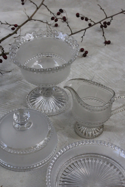 Glass Set: Jug Compote Cheese Dome - Kernow Furniture