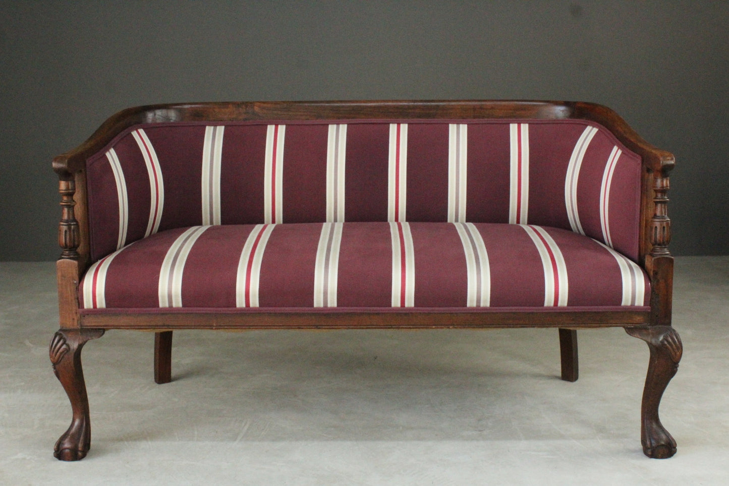 Antique Upholstered Small Sofa - Kernow Furniture