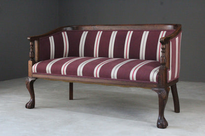 Antique Upholstered Small Sofa - Kernow Furniture