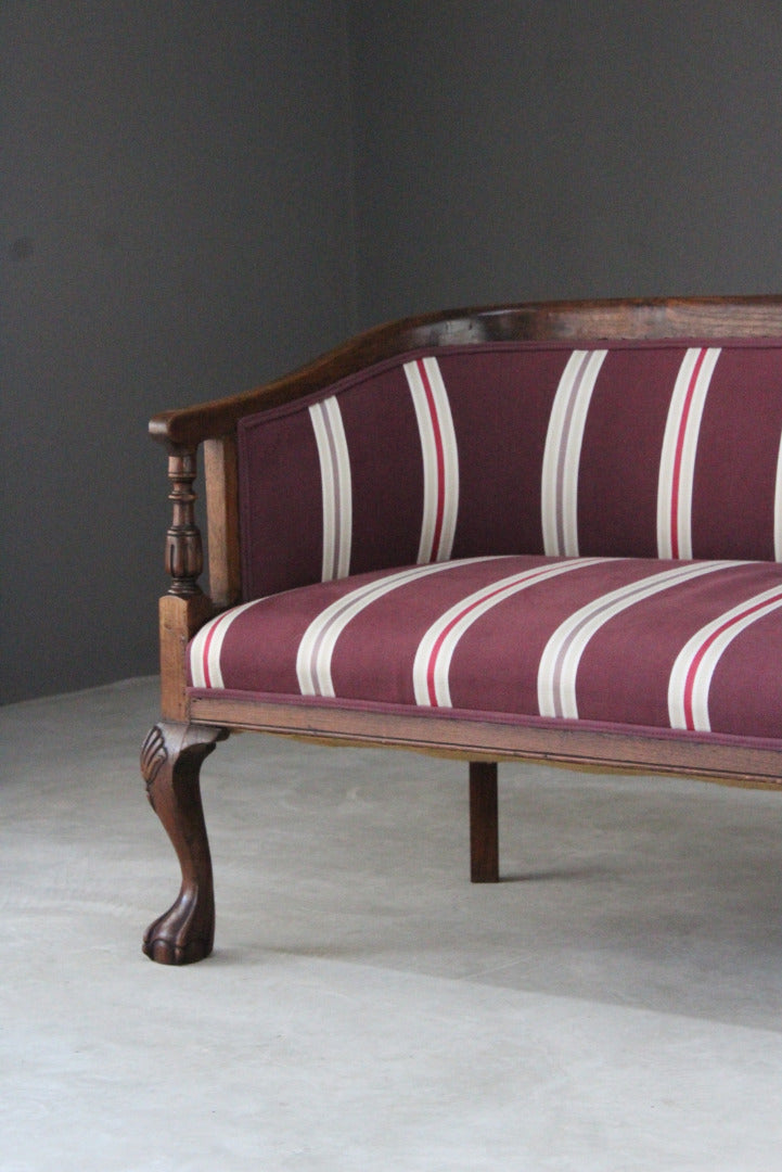 Antique Upholstered Small Sofa - Kernow Furniture