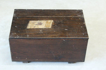 Vintage Stained Pine Ply Box - Kernow Furniture