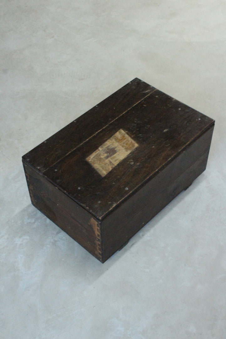 Vintage Stained Pine Ply Box - Kernow Furniture