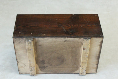Vintage Stained Pine Ply Box - Kernow Furniture