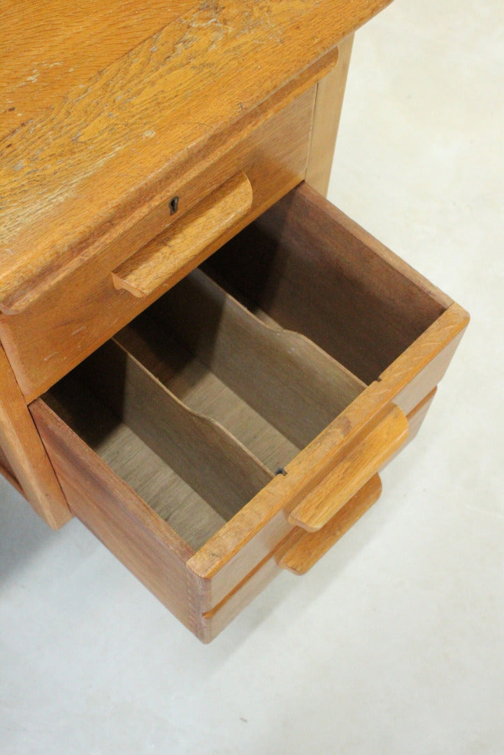 Vintage Oak Desk - Kernow Furniture