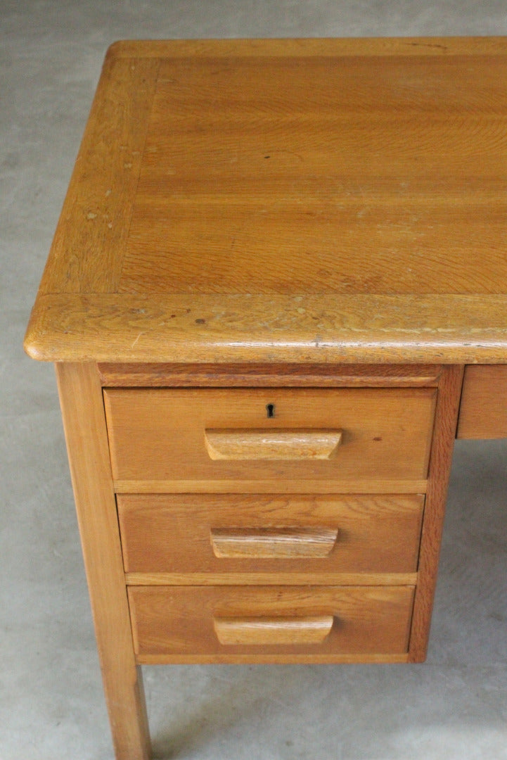 Vintage Oak Desk - Kernow Furniture