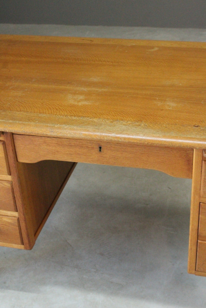 Vintage Oak Desk - Kernow Furniture