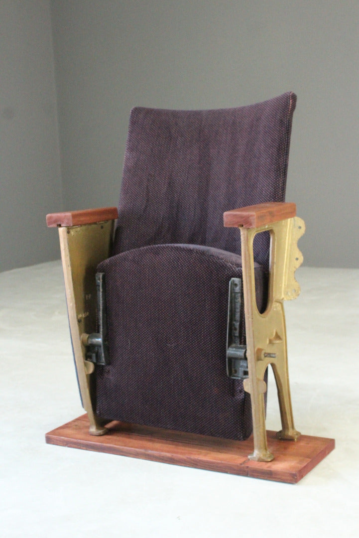 Vintage Folding Cinema Seat - Kernow Furniture