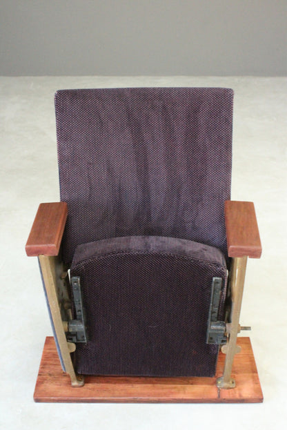 Vintage Folding Cinema Seat - Kernow Furniture