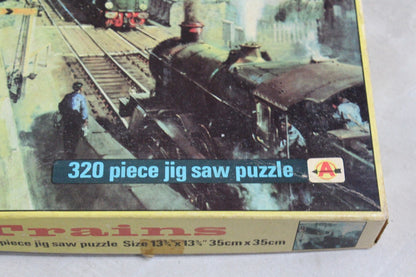 Pair Vintage Puzzles - Trains - Kernow Furniture