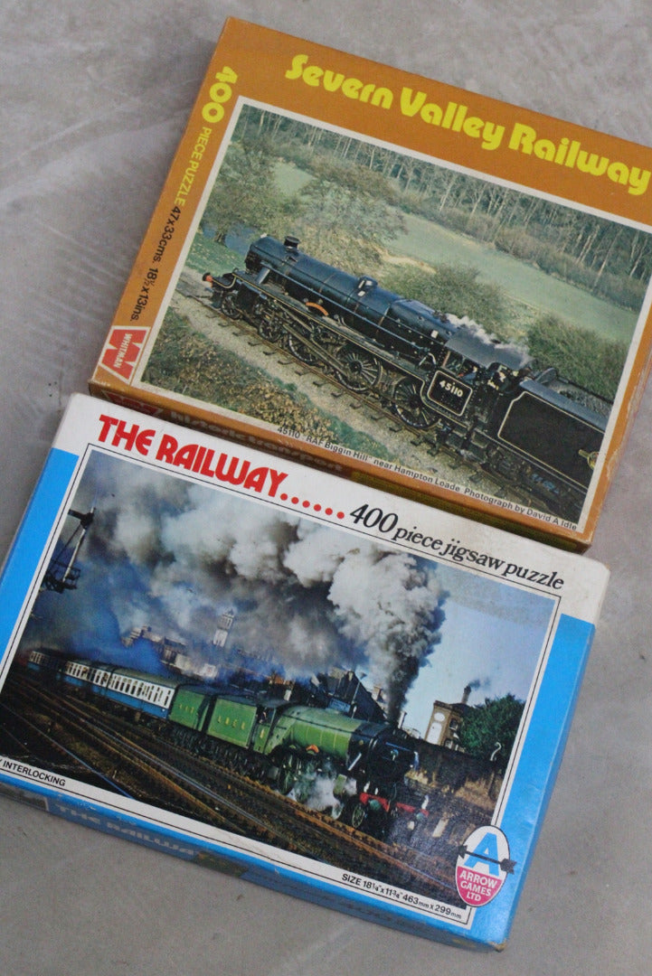 Pair Vintage Train Puzzles - Kernow Furniture