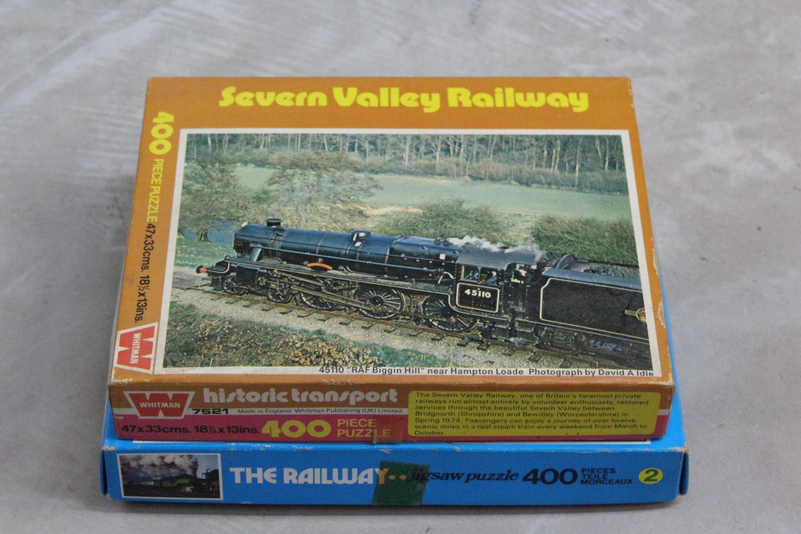 Pair Vintage Train Puzzles - Kernow Furniture