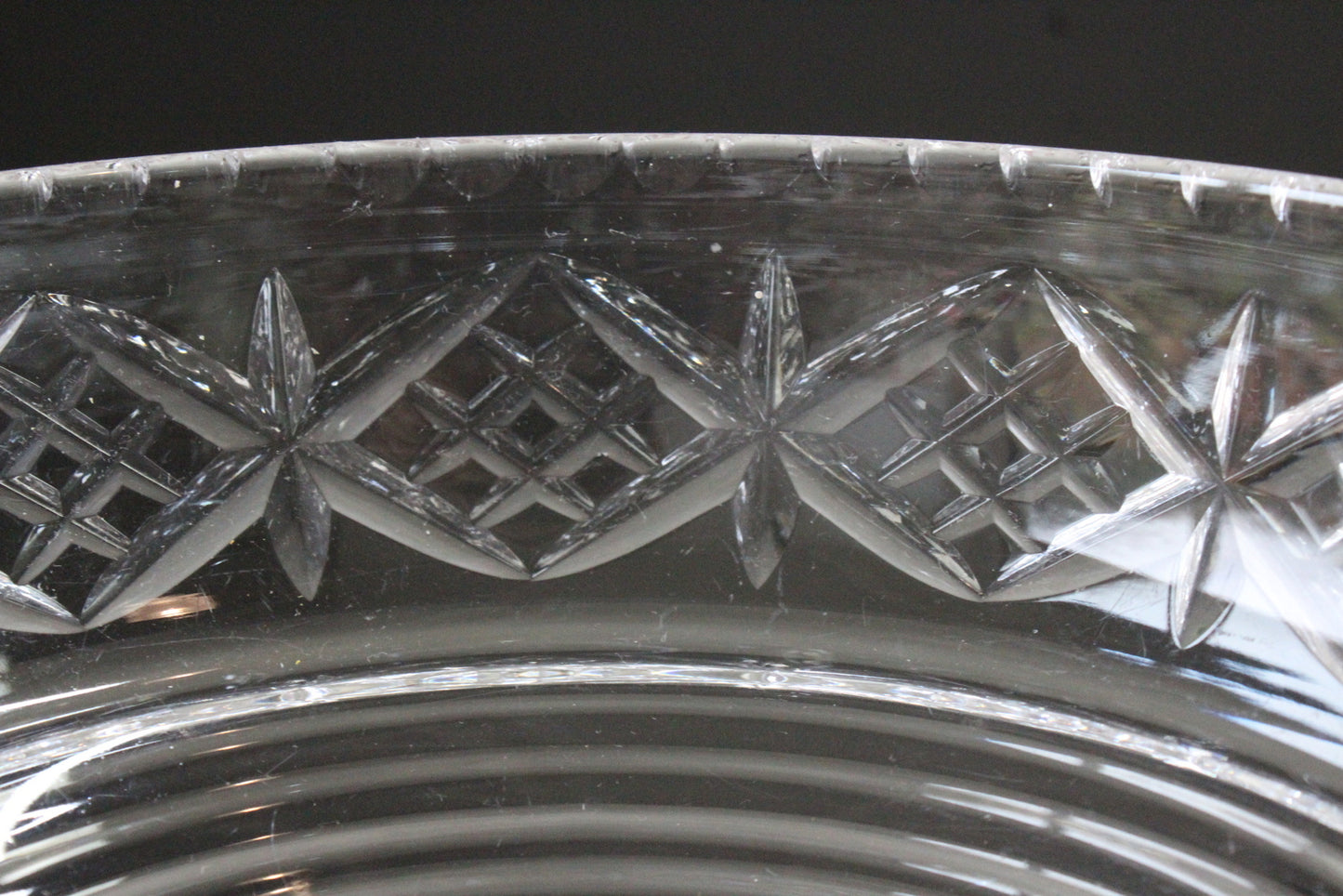 Cut Glass Serving Bowl - Kernow Furniture