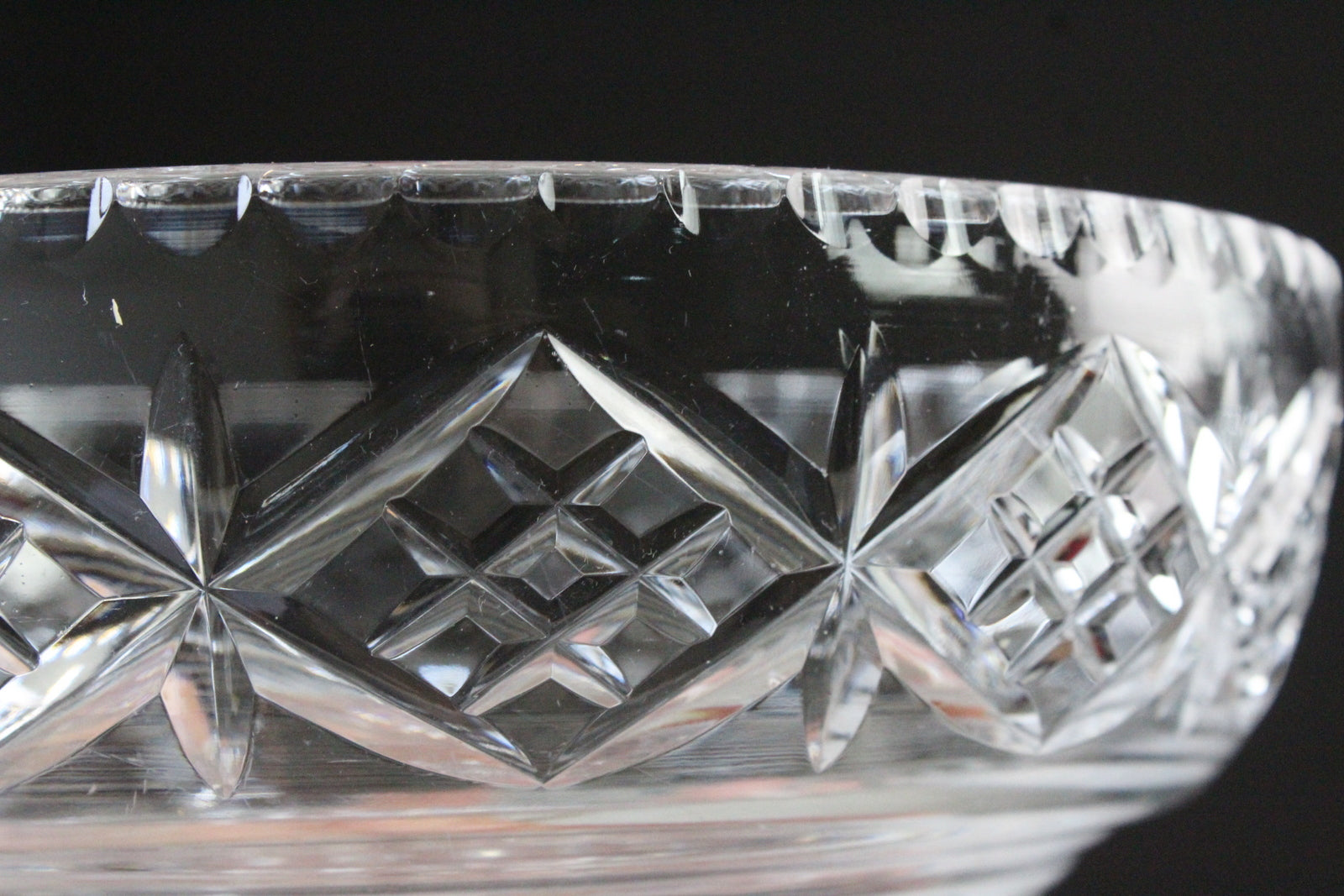 Cut Glass Serving Bowl - Kernow Furniture