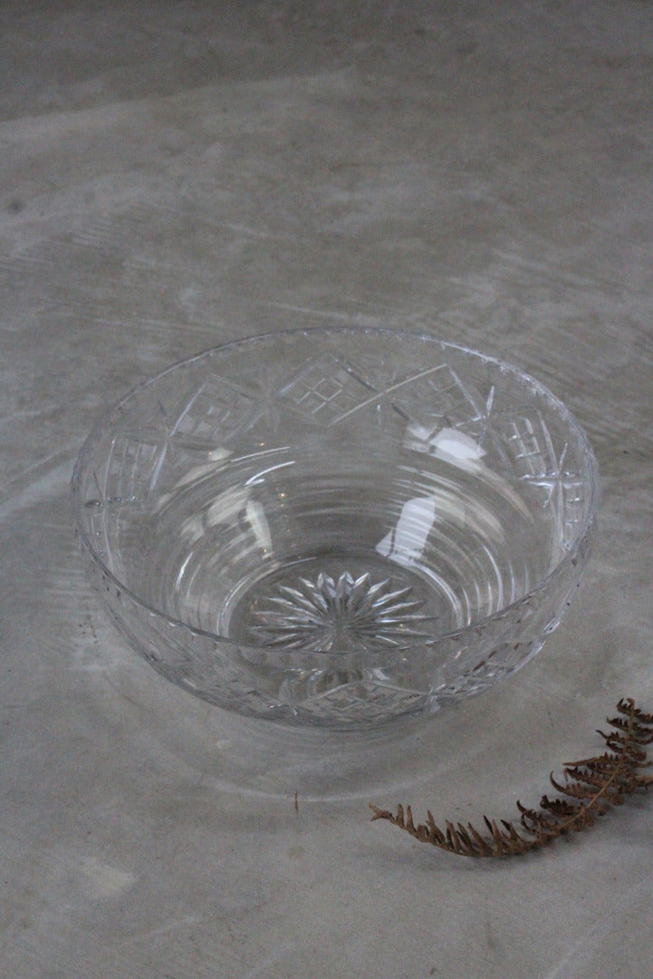 Cut Glass Serving Bowl - Kernow Furniture