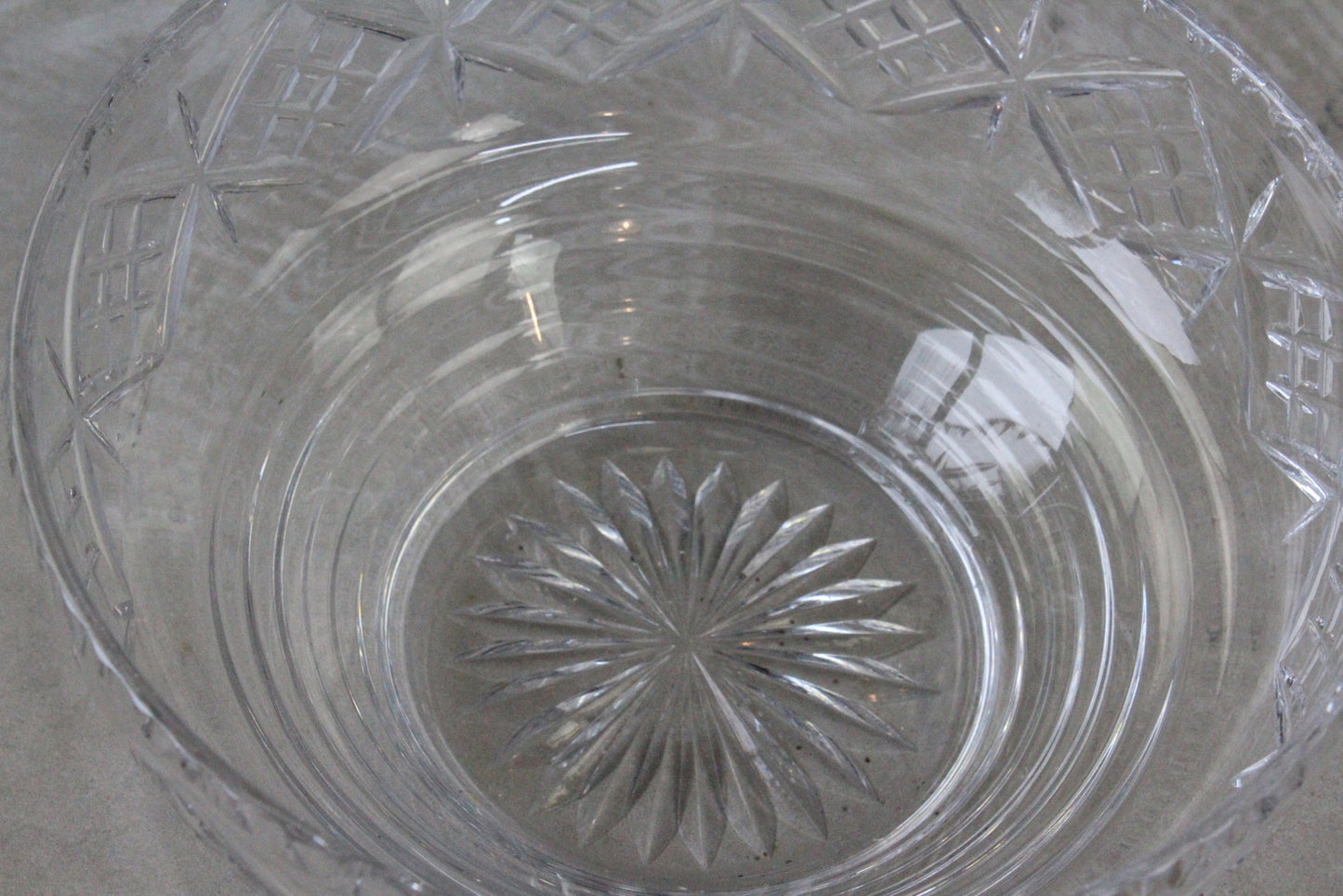 Cut Glass Serving Bowl - Kernow Furniture