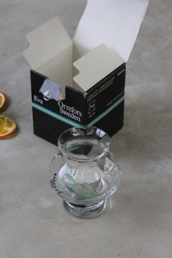 Orrefors Swedish Glass Tealight Holder - Kernow Furniture