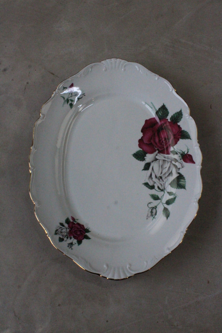 Czech China Oval Serving Plate - Kernow Furniture