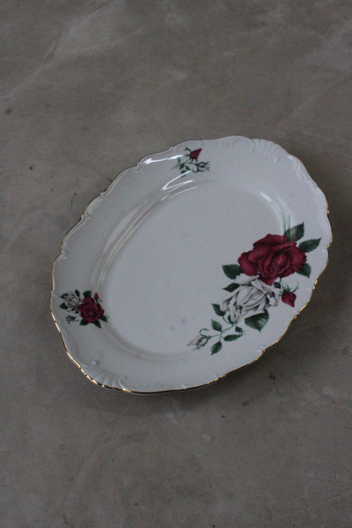 Czech China Oval Serving Plate - Kernow Furniture