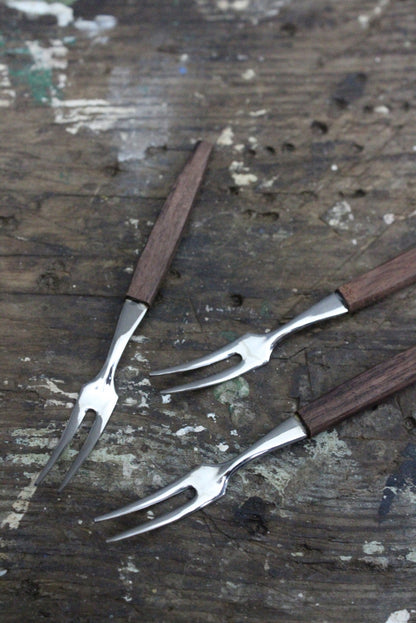 6 Boxed Teak Cocktail Forks - Kernow Furniture