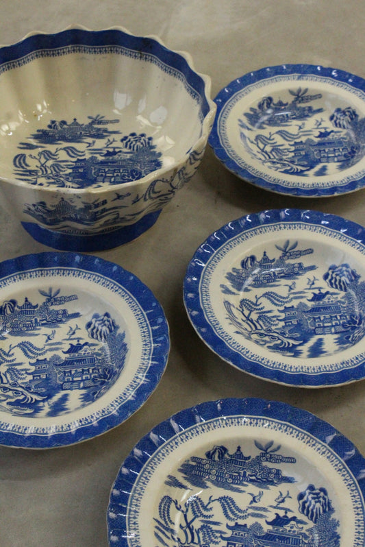 Copeland Spode Willow Mandarin Dessert Set - Kernow Furniture
