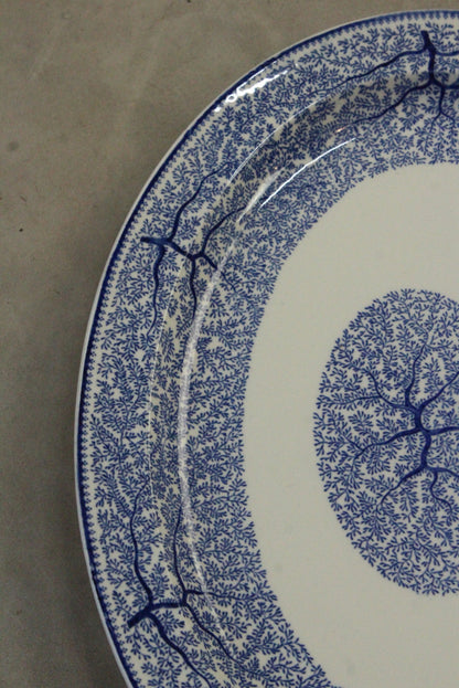 Wood & Sons Blue & White Oval Plate - Kernow Furniture