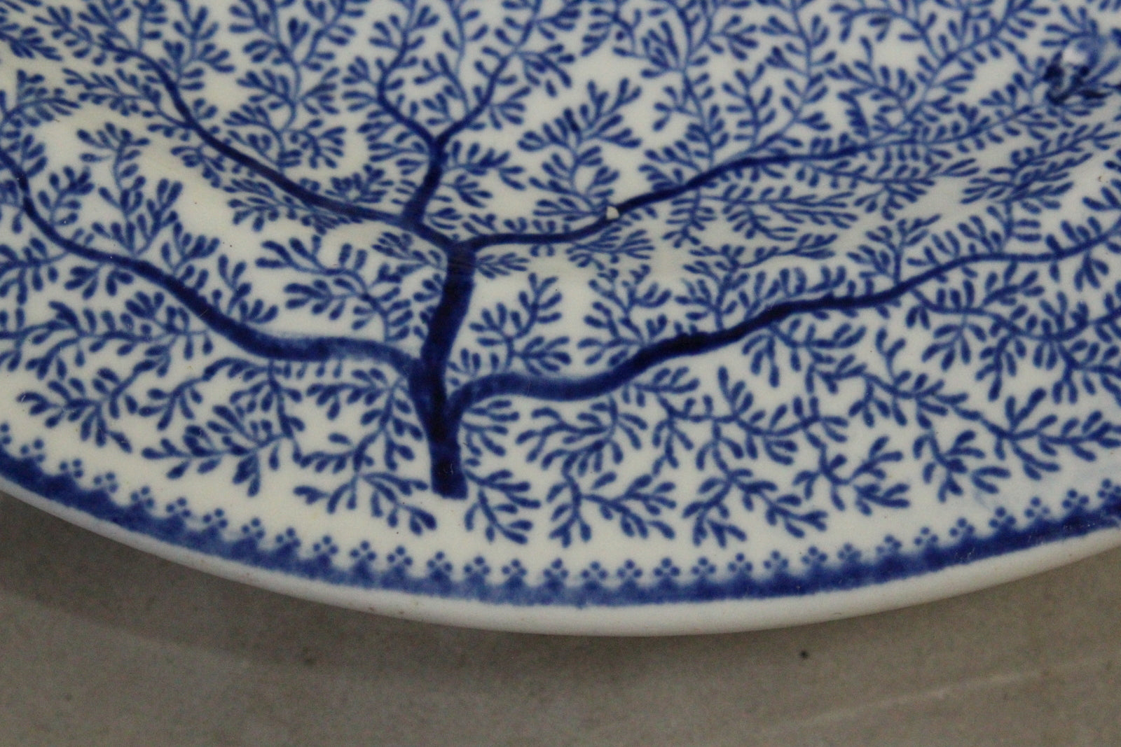 Wood & Sons Blue & White Oval Plate - Kernow Furniture