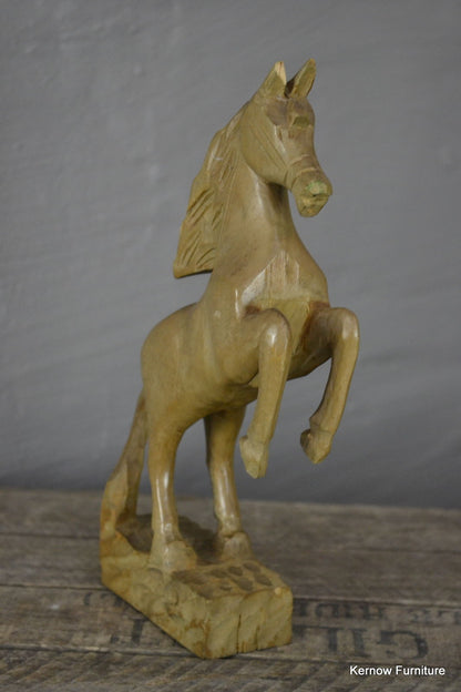 Hand Carved Horse Statue Ornament - Kernow Furniture