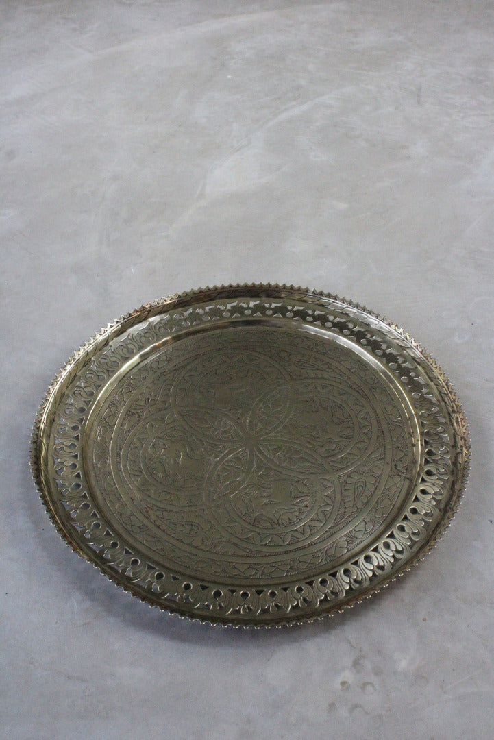 Indian Pierced Brass Charger - Kernow Furniture