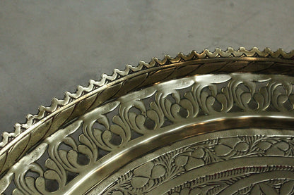 Indian Pierced Brass Charger - Kernow Furniture