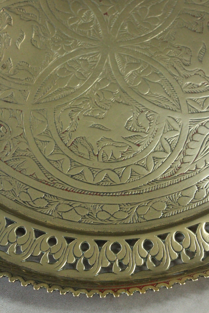 Indian Pierced Brass Charger - Kernow Furniture