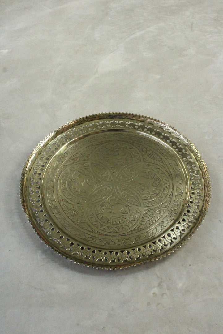 Indian Pierced Brass Charger - Kernow Furniture