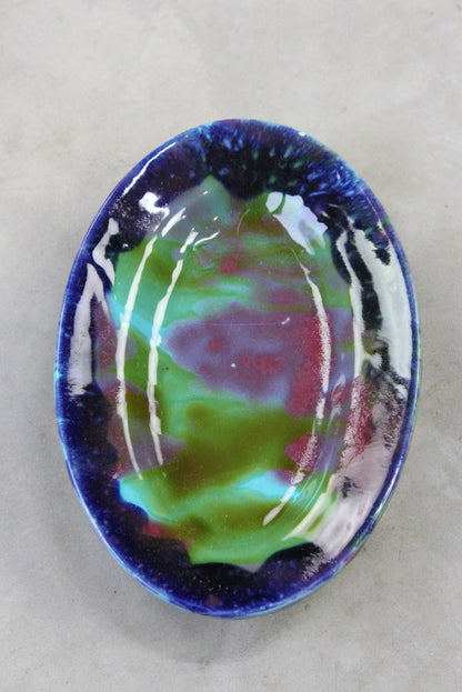 Bright Glazed Oval Dish - Kernow Furniture