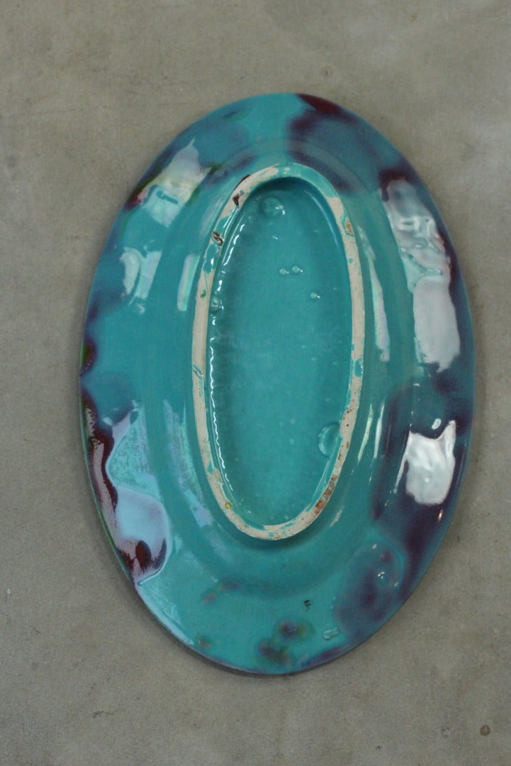 Bright Glazed Oval Dish - Kernow Furniture