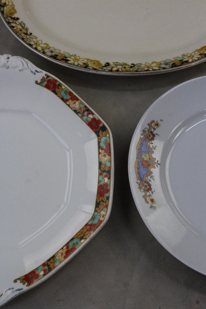 3 Vintage Serving Plates - Kernow Furniture