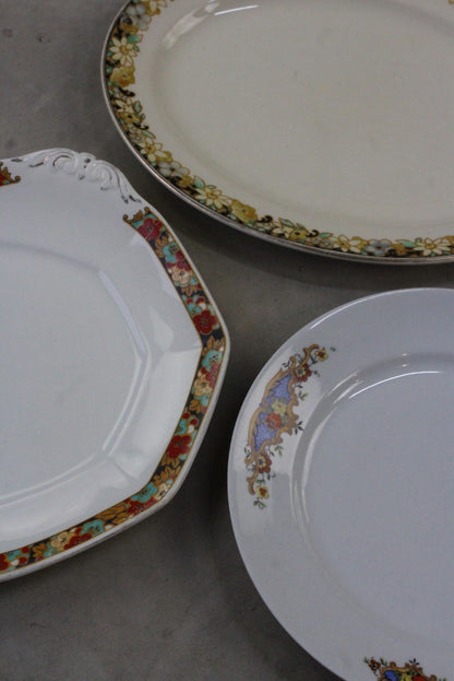 3 Vintage Serving Plates - Kernow Furniture